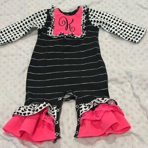 Valentines “K” Romper